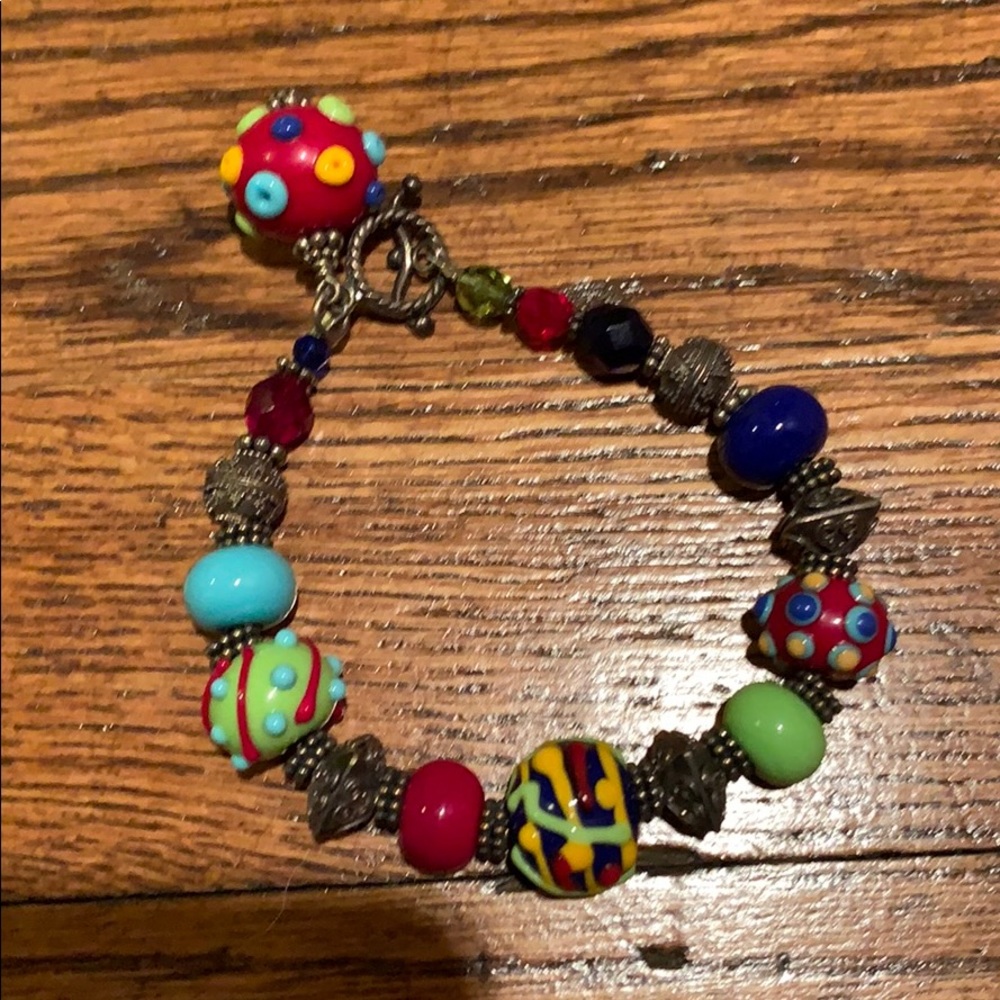 Handmade colorful beaded bracelet